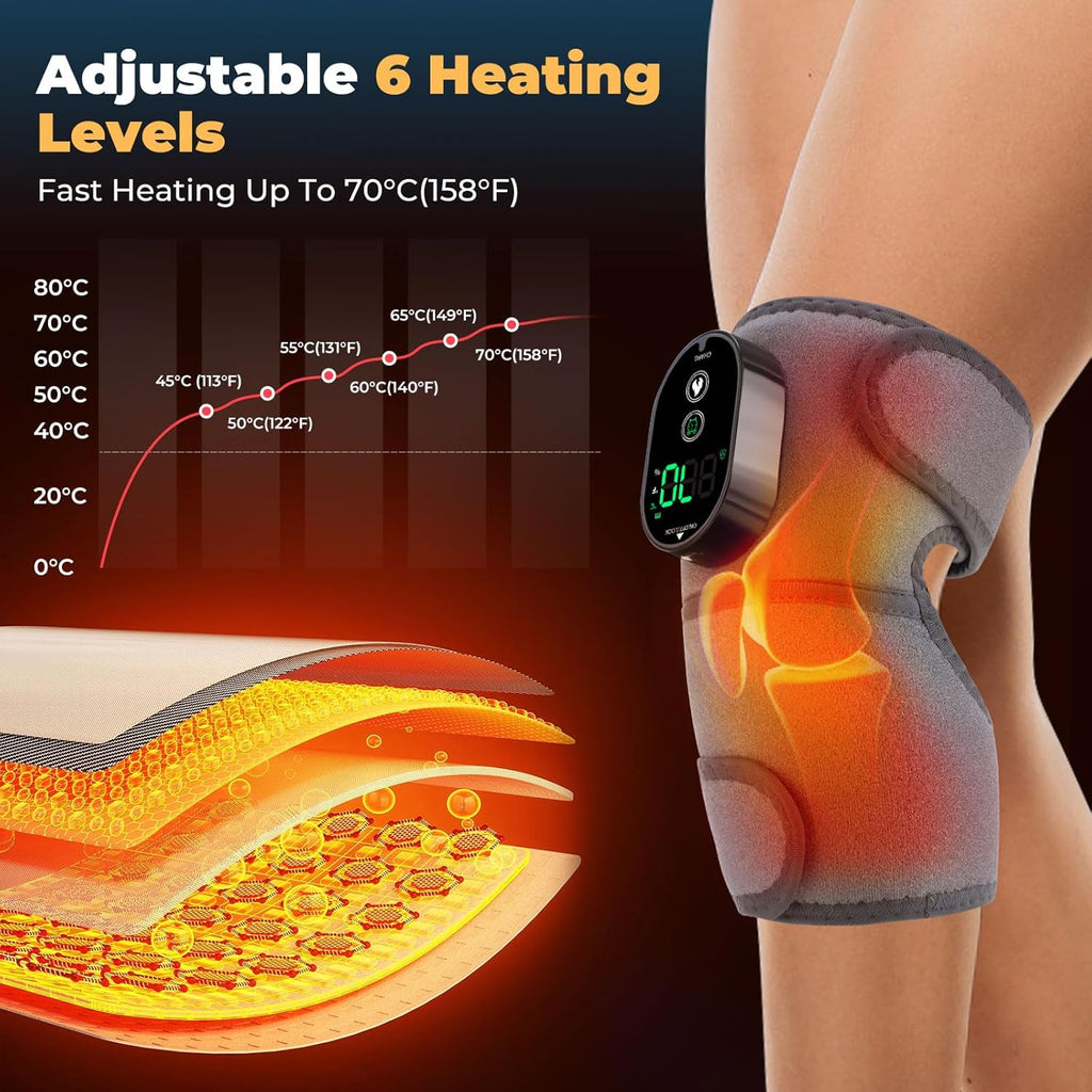 3-in-1 Heated Vibration Massager – Knee/Elbow/Shoulder